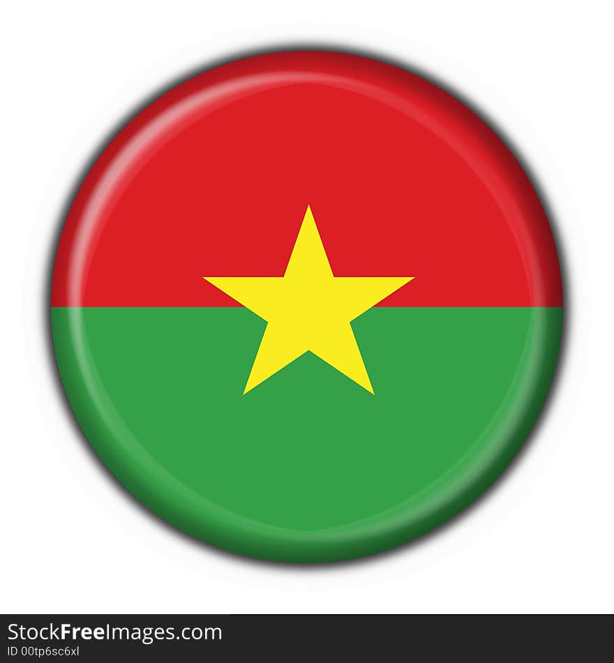 Burkina faso button flag 3d made. Burkina faso button flag 3d made