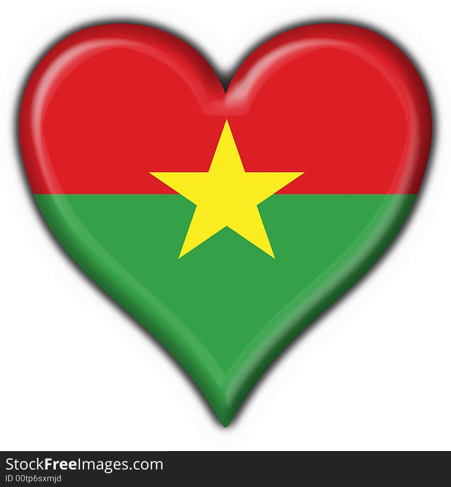 Burkina faso button flag 3d made. Burkina faso button flag 3d made