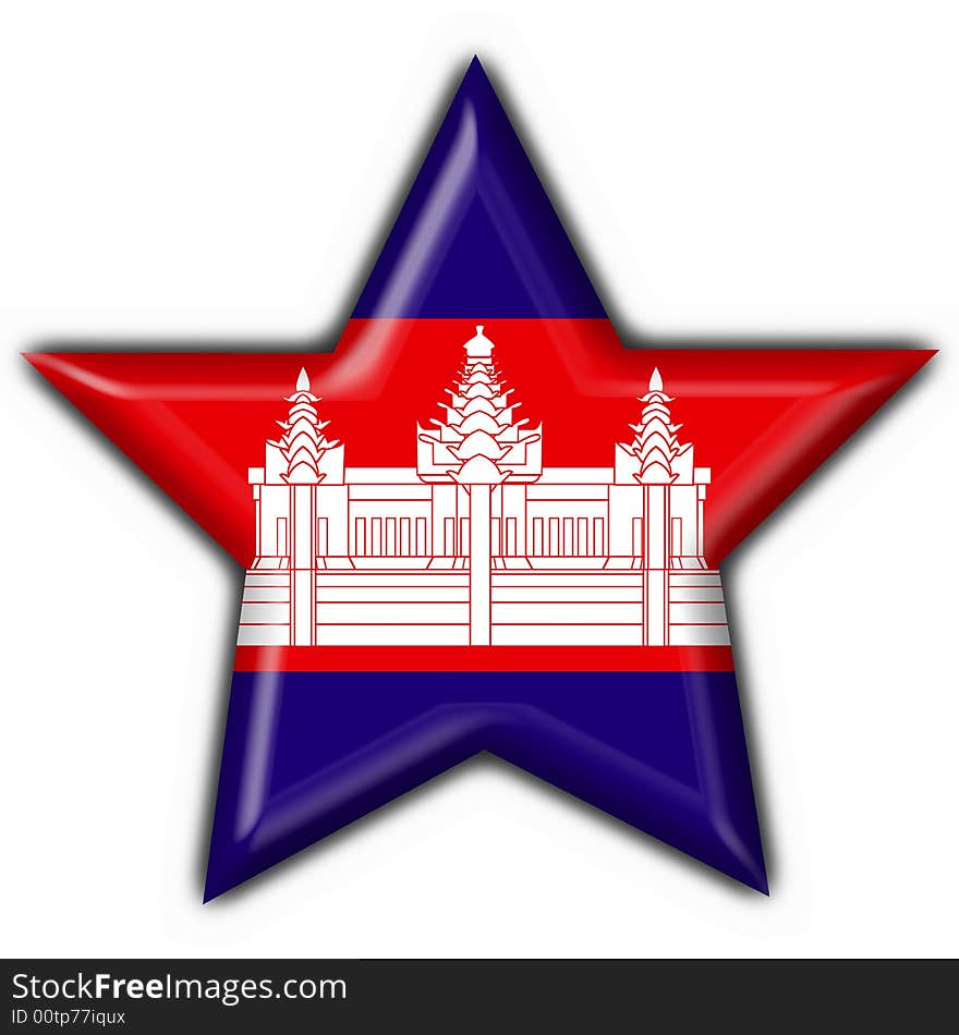 Cambodia american button star flag