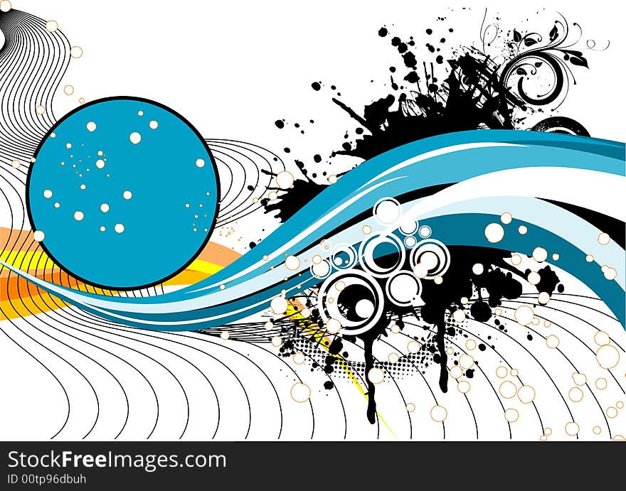 Abstract background. A vector format is added. Suits well for a postcard or background