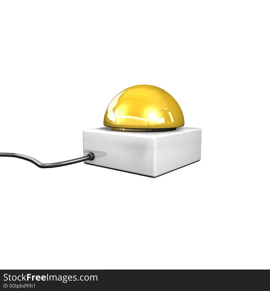 Yellow button on white background