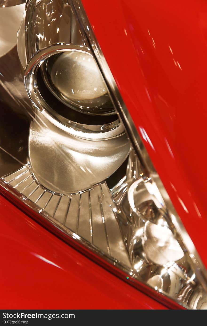 Luxury car detail of its headlights