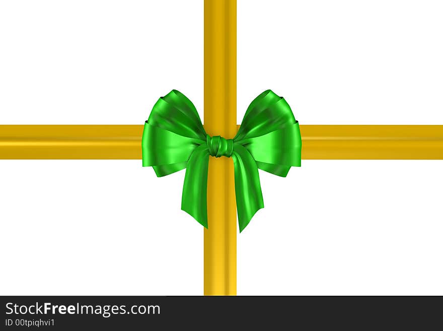 Ribbon over white paper or background