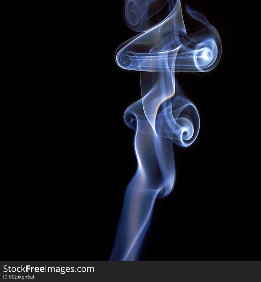 Abstract blue smoke