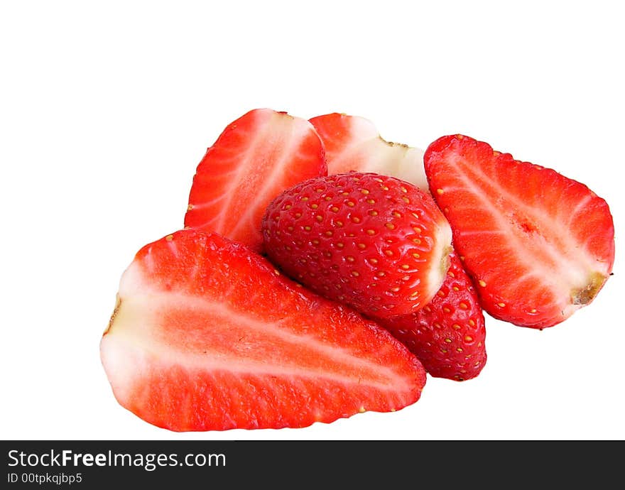 Isolated Strawberries