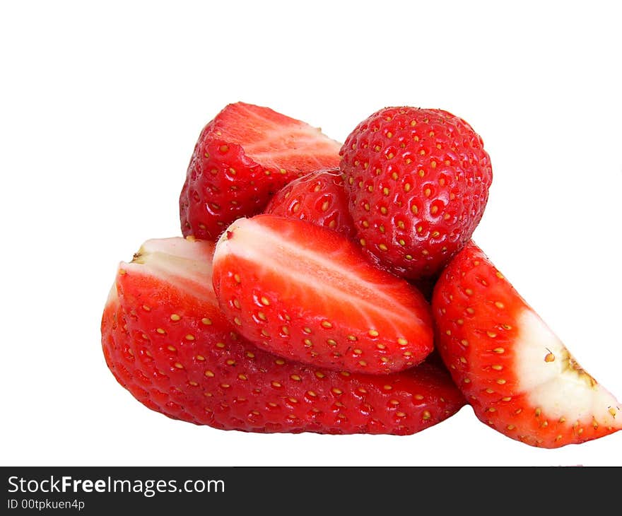 Isolated Strawberries