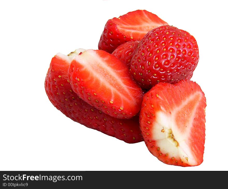 Isolated Strawberries