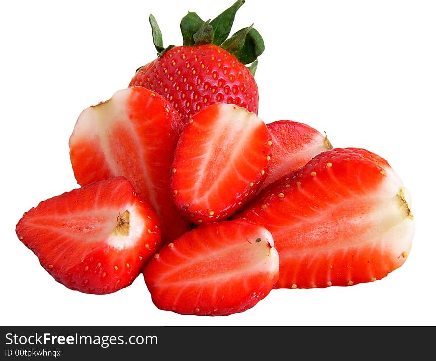 Isolated Strawberries