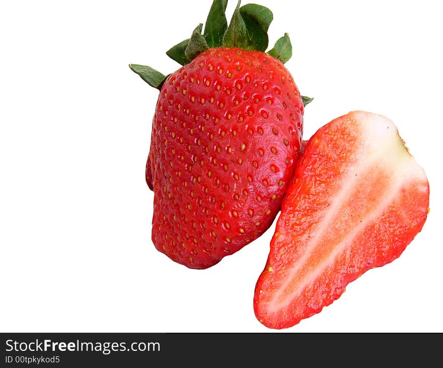 Isolated Strawberries