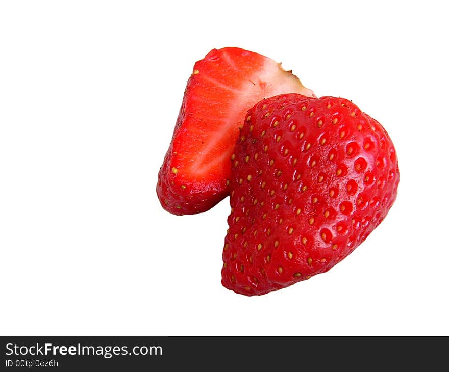 Isolated Strawberries