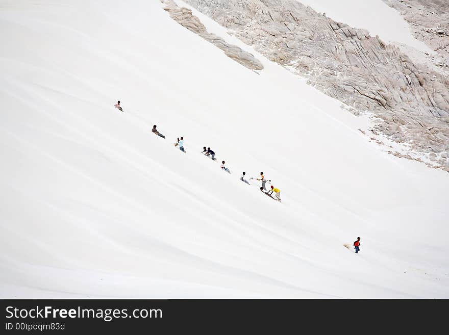 Fun in white sands