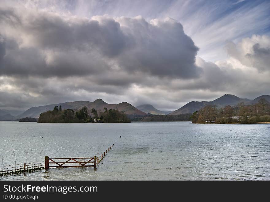 Submerged Fence On Derwentwater