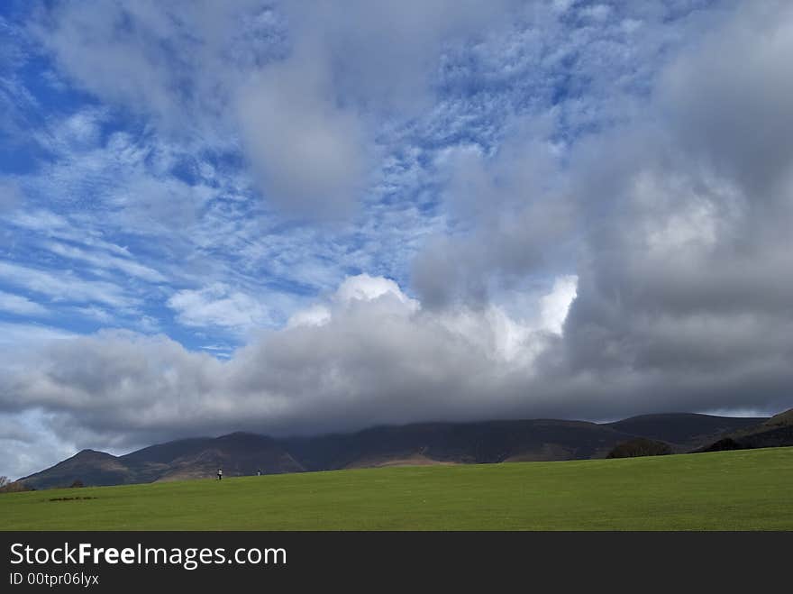 Cumulus clouds over Skiddaw