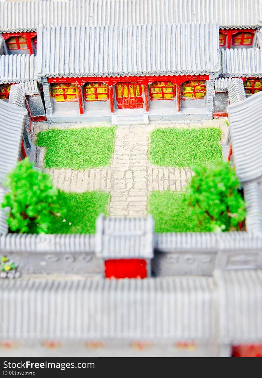 Courtyard model of Beijing traditional house. Courtyard model of Beijing traditional house.