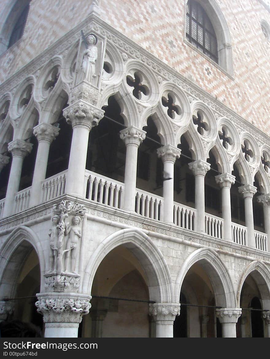 Detail of Doge's palace architecture, Venice. Detail of Doge's palace architecture, Venice