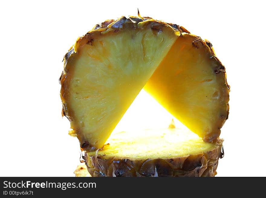 Pineapple  cut on a part