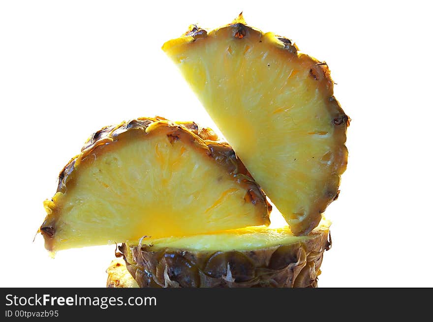 Pineapple cut on a part isolated