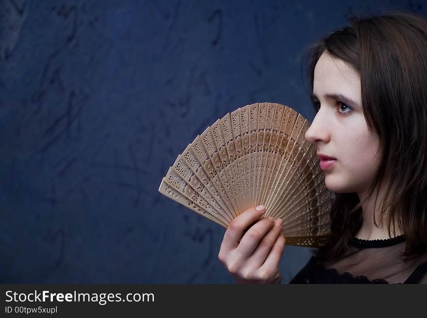 Girl with a fan