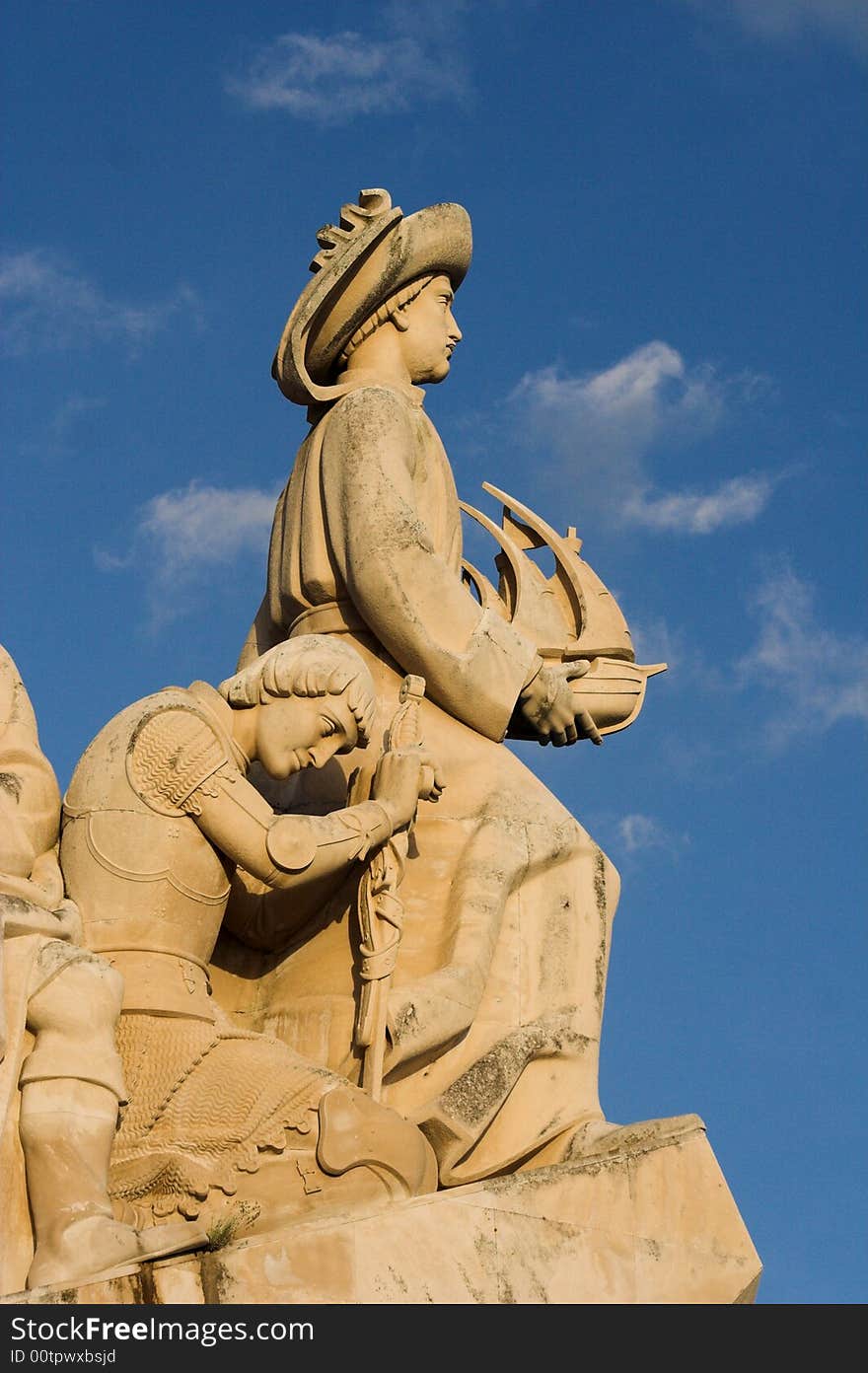 The Padrão dos Descobrimentos statue in Belem, outside Lisbon, Portugal. The Padrão dos Descobrimentos statue in Belem, outside Lisbon, Portugal