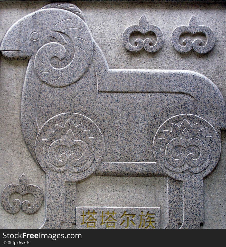 Lapidarian totem of different nationalities in China.