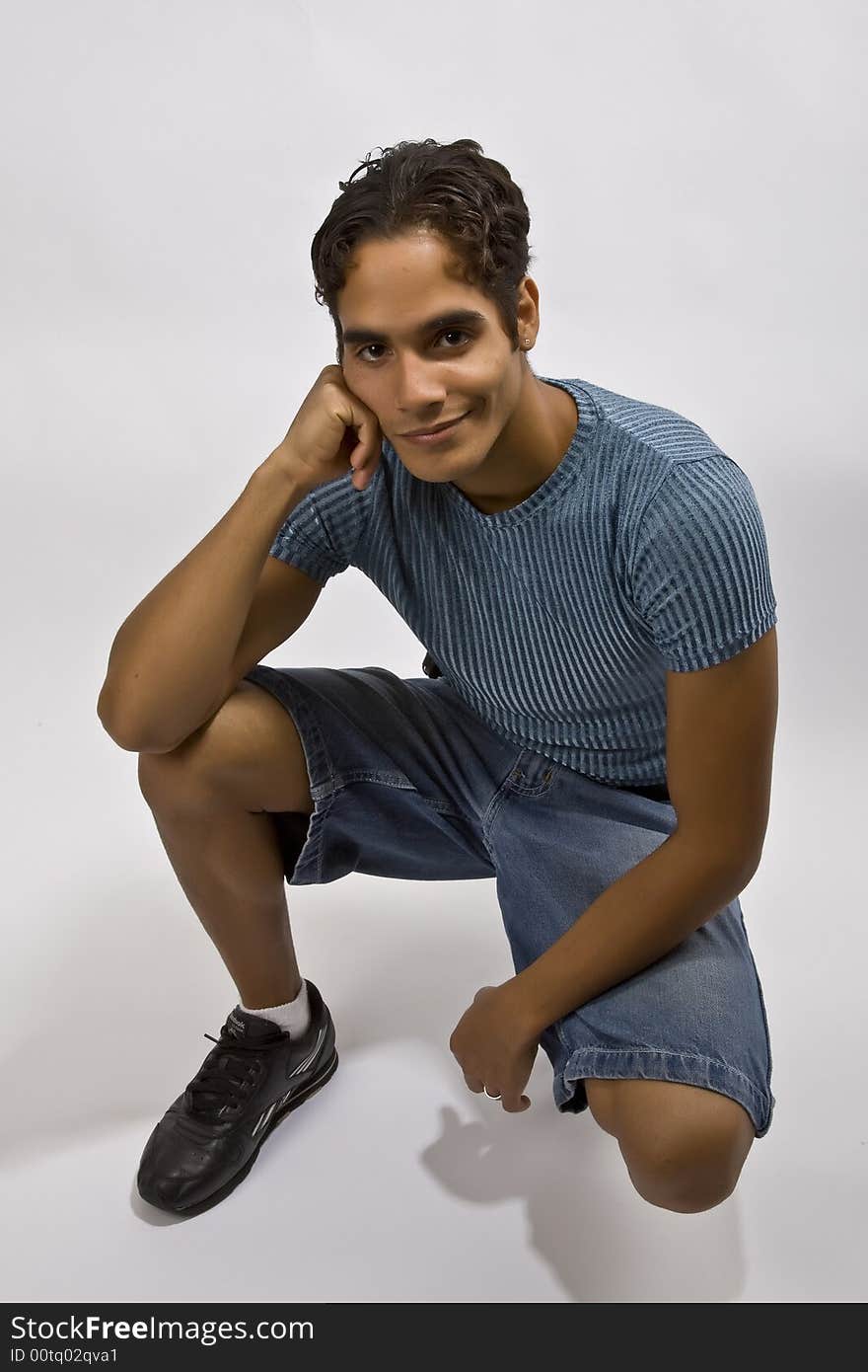 Male model who is posing for the camera