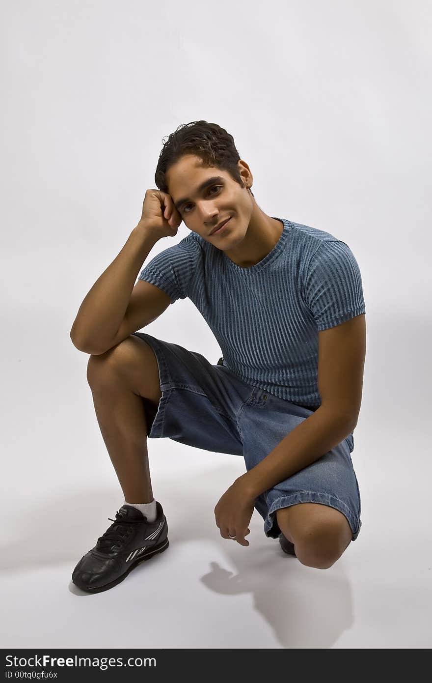 Male model who is posing for the camera