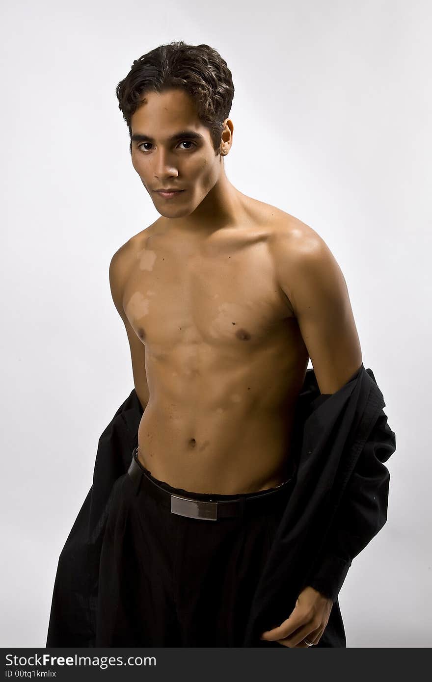 Male model who is posing for the camera