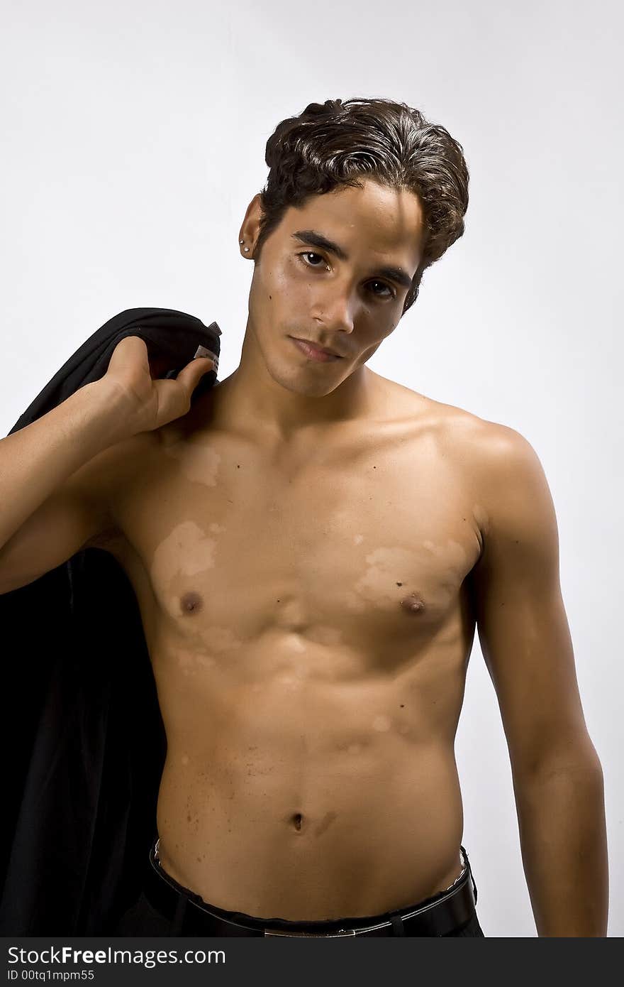 Male model who is posing for the camera