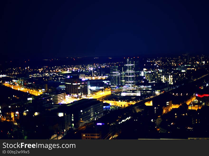 Night view of Zurich from 34th floor, Switzerland. Night view of Zurich from 34th floor, Switzerland