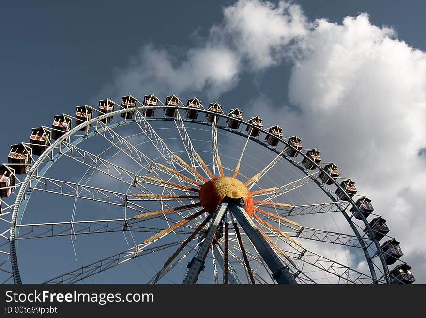 Observation wheel near Potsdamer Platz in Berlin, Germany