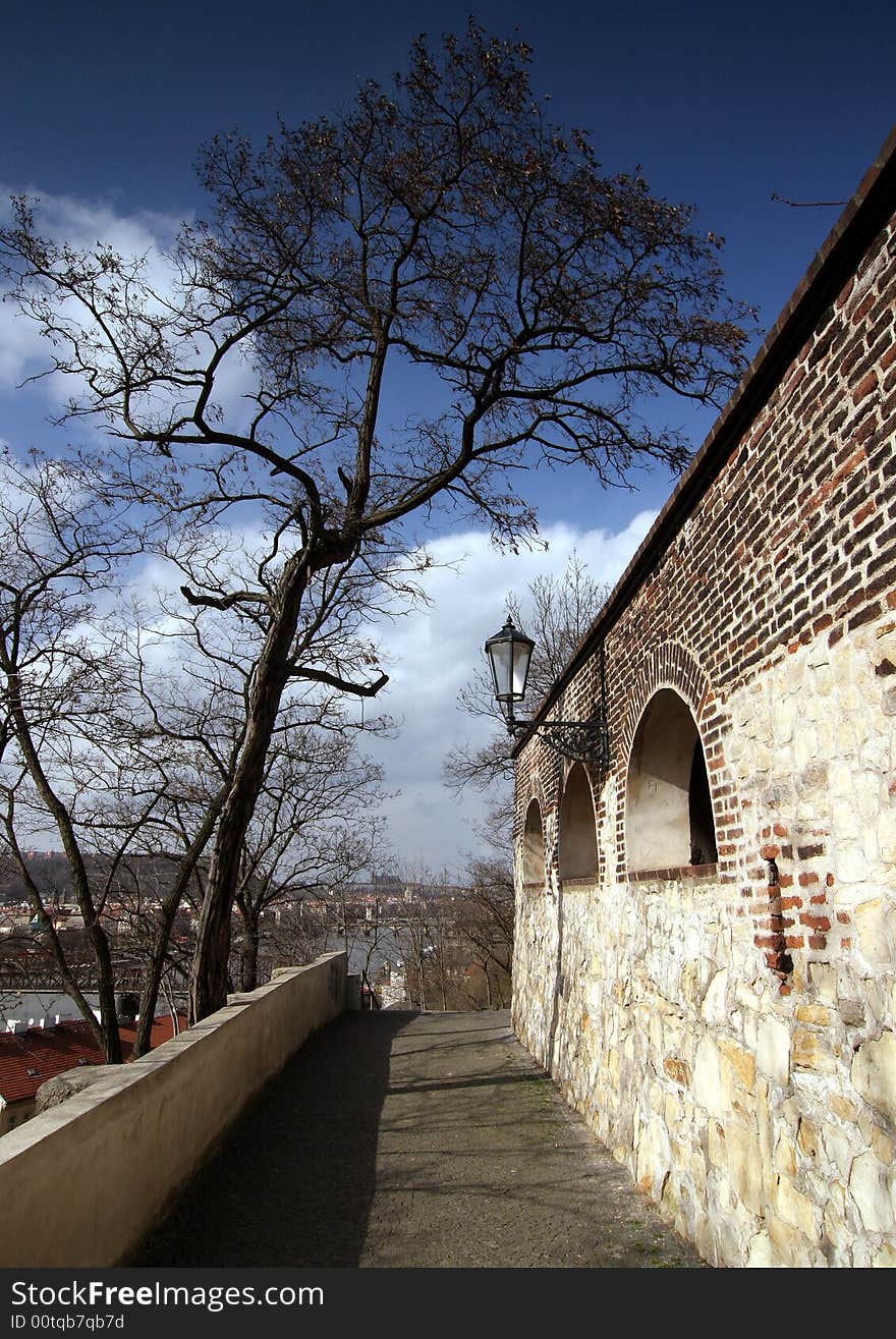 Church of St Peter and St Paul castle in view of Prague downward. Church of St Peter and St Paul castle in view of Prague downward