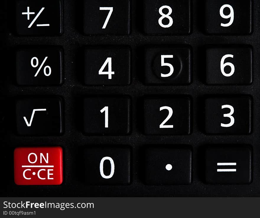 Black Basic Calculator Buttons