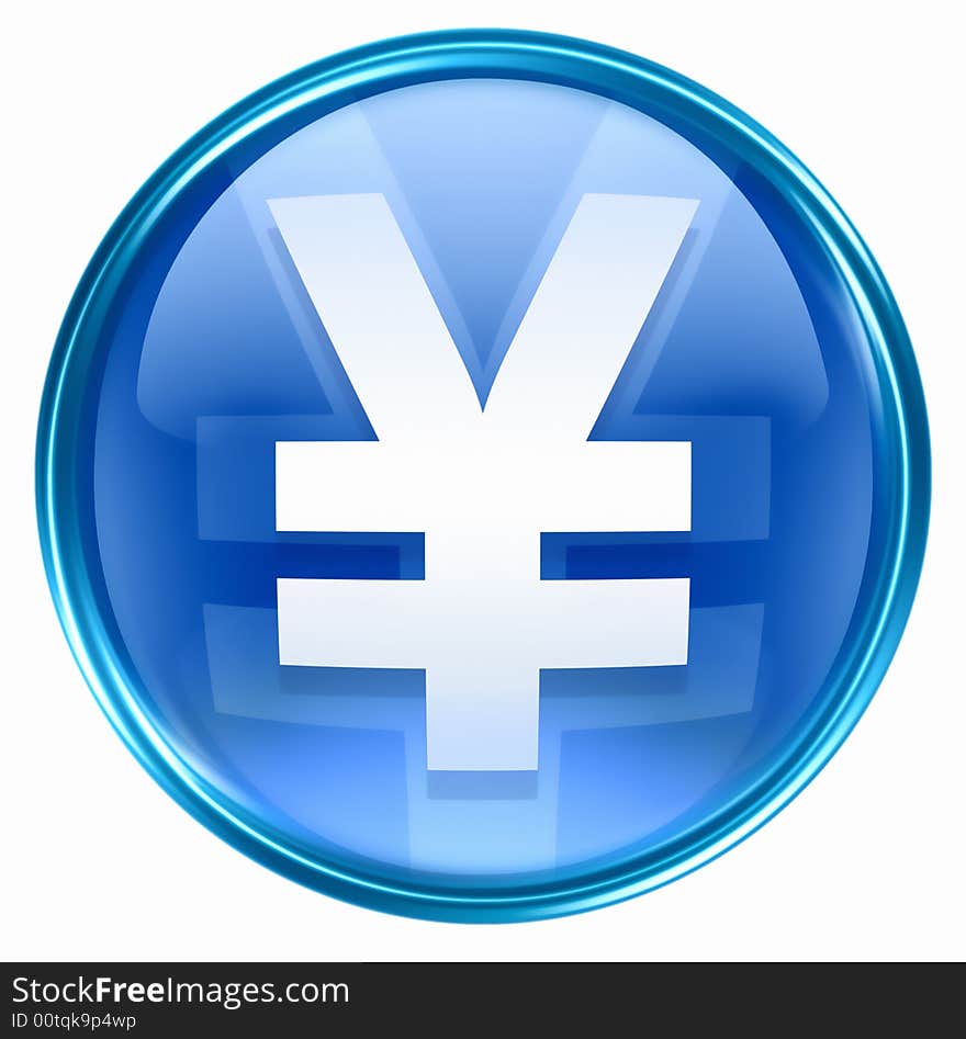 Yen icon blue