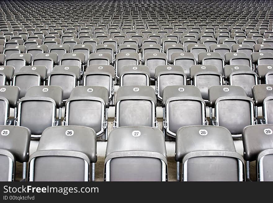 Seats at a stadium