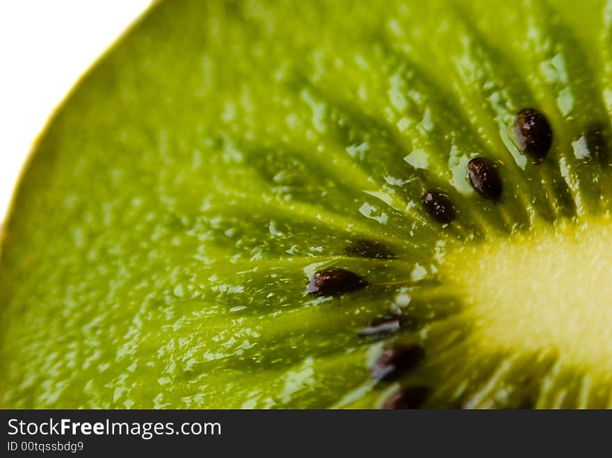 Kiwi seeds close up