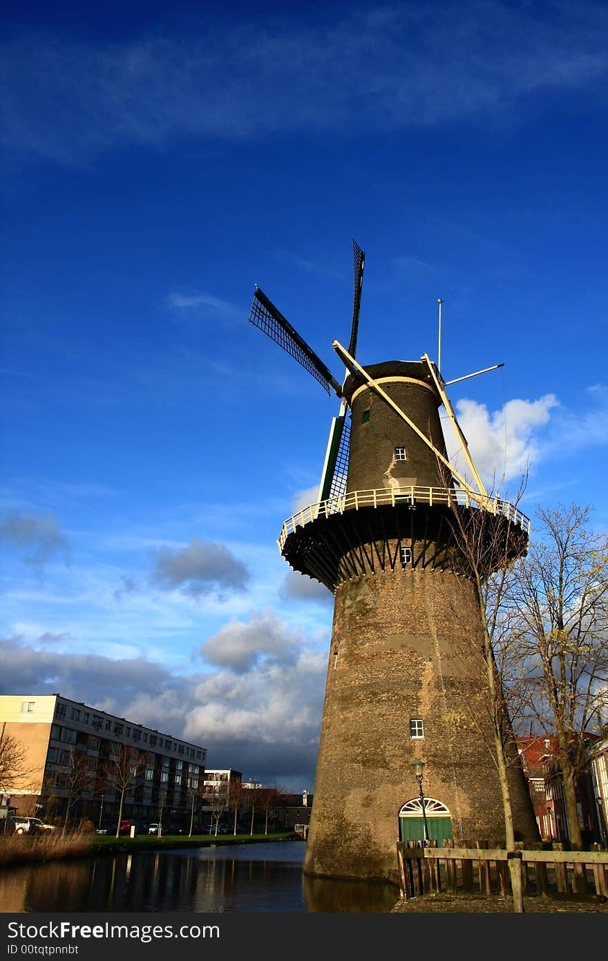 Windmill in spring