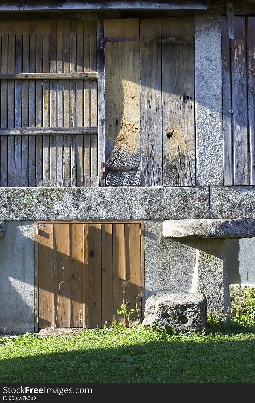 Grain store in Galicia, Spain. Grain store in Galicia, Spain