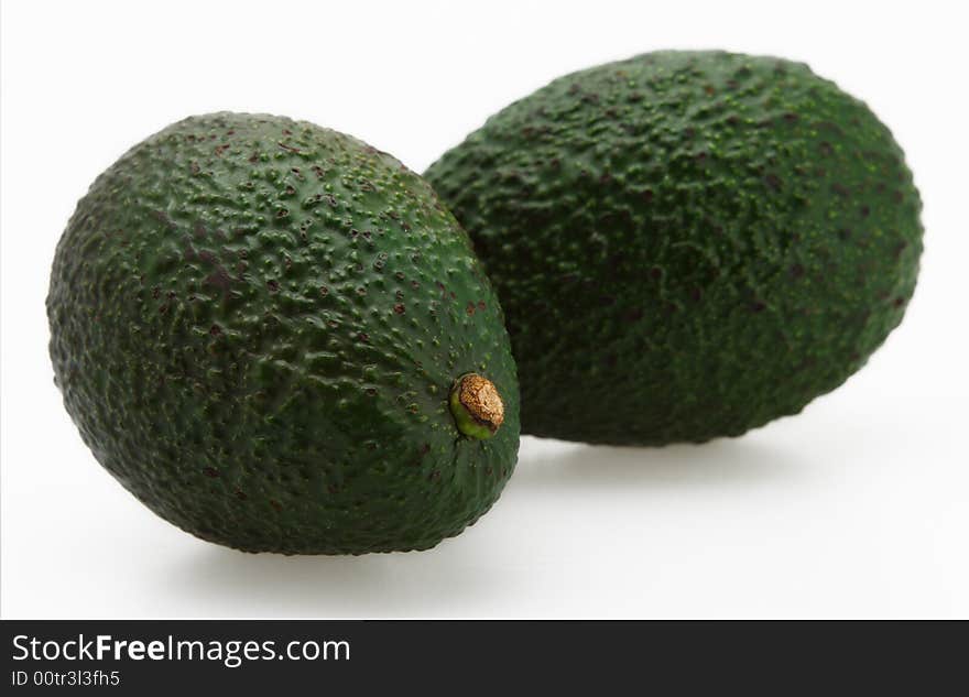 Fresh green ripe organic avocado vegetable isolated. Fresh green ripe organic avocado vegetable isolated