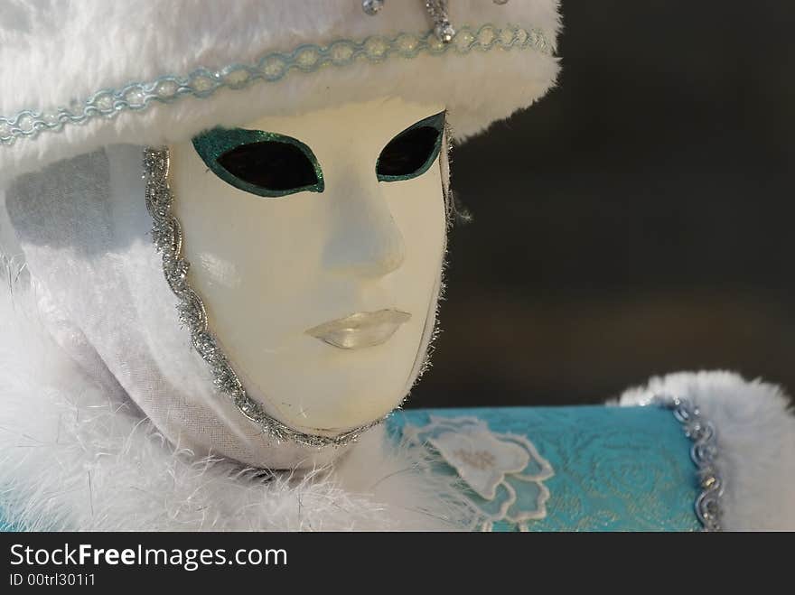 Typical Venetian carnival papier-mache masks. They were used both by men and women on different 
occasions. Typical Venetian carnival papier-mache masks. They were used both by men and women on different 
occasions