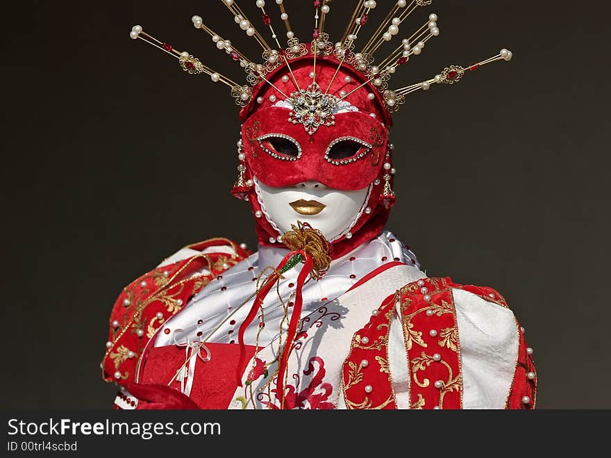 Typical Venetian carnival papier-mache masks. They were used both by men and women on different occasions. Typical Venetian carnival papier-mache masks. They were used both by men and women on different occasions