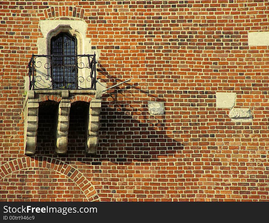 Old balcony and the wall