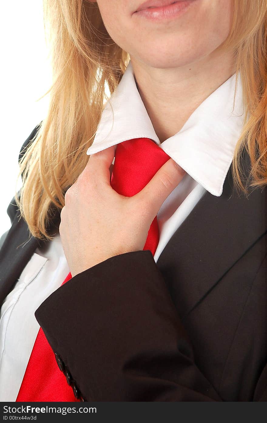 Business woman and her tie