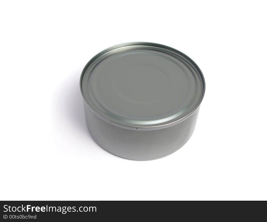 Tuna can closed in a isolated background.