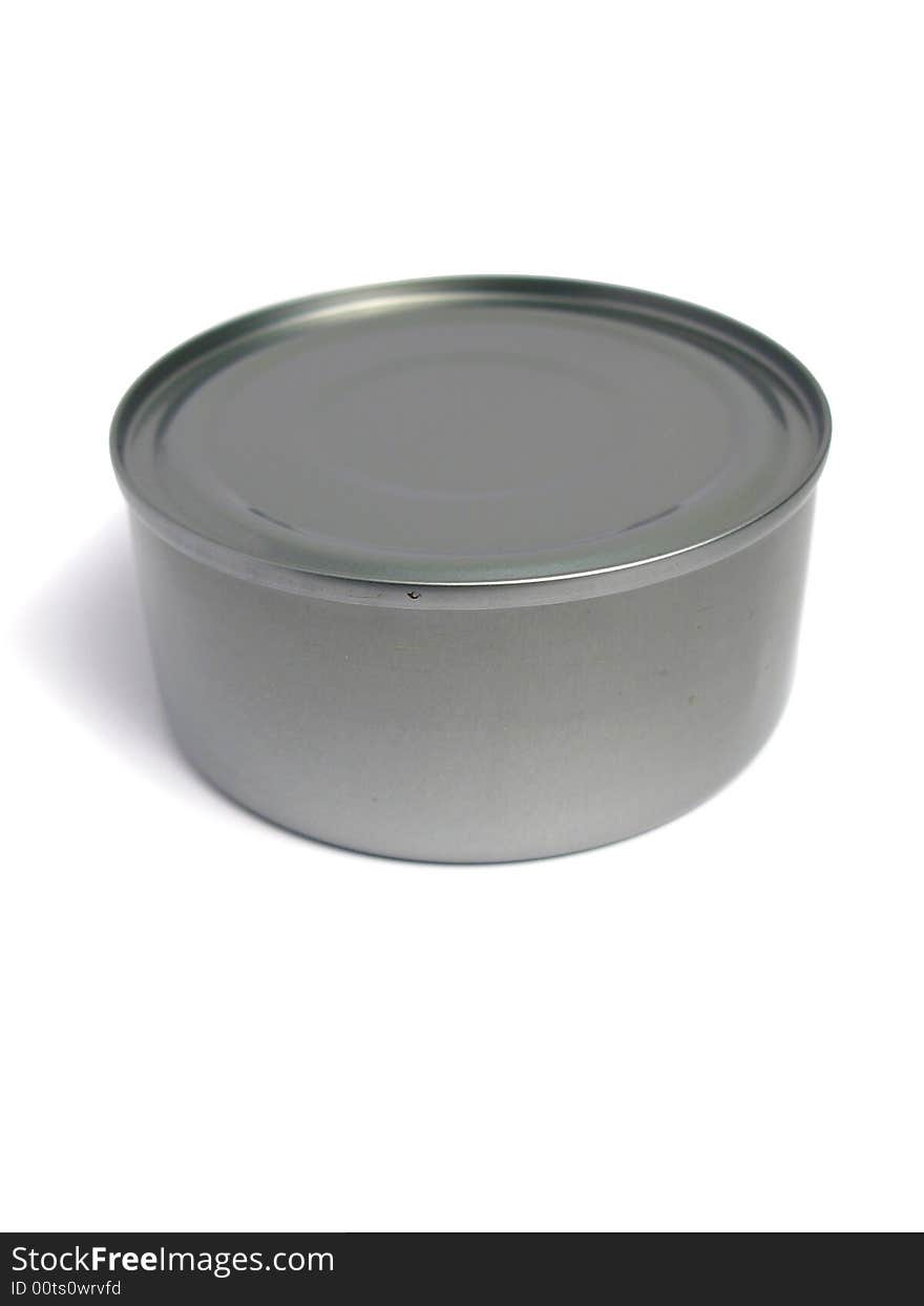 Tuna can closed in a isolated background.