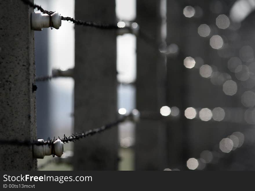 Barbed Concrete Around Prison