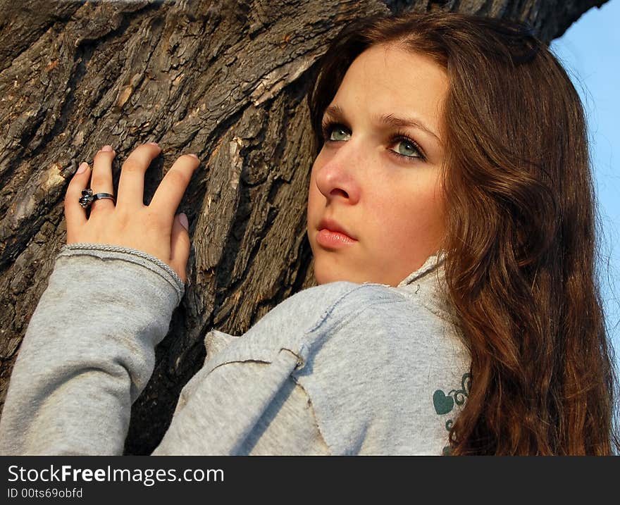 Portrait of a beautiful teenage girl