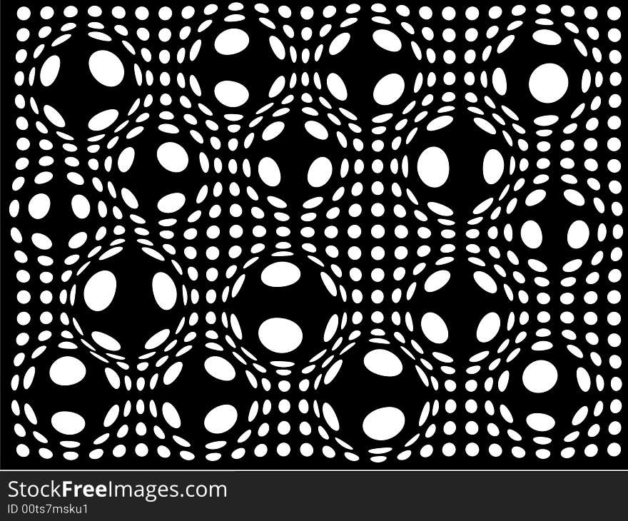 Abstract background with dots, black and white