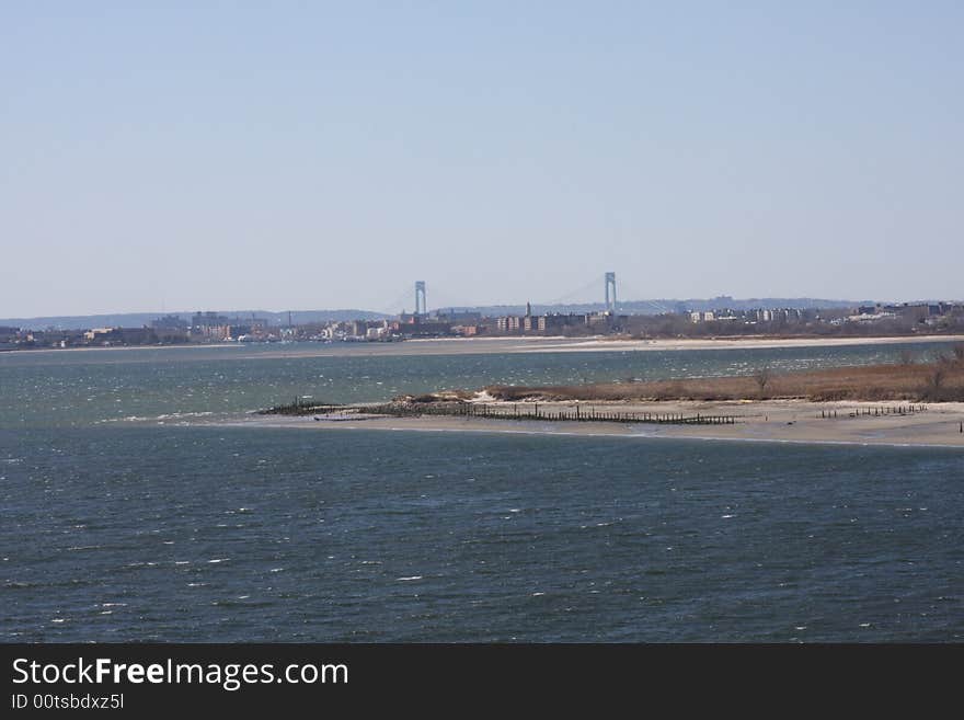 Cony Island and Staten Island in the background. Cony Island and Staten Island in the background.