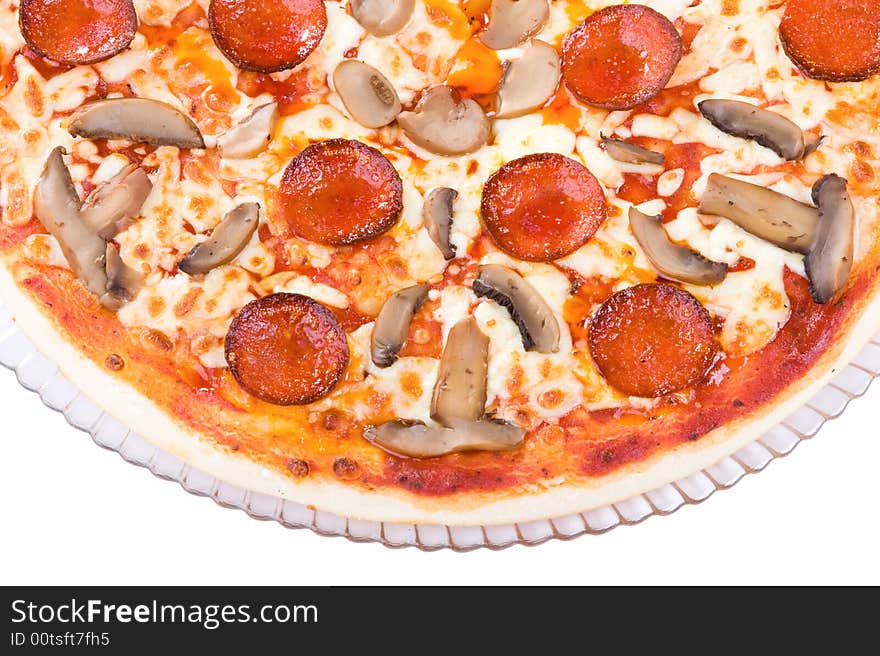 Photo of a part of Pepperoni Pizza