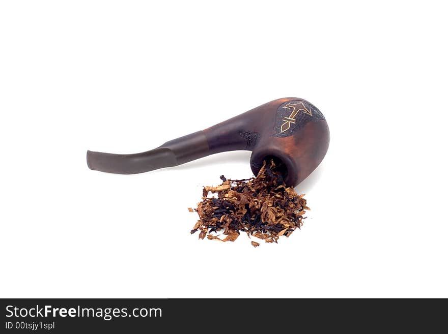 Tobacco-pipe and heap of tobacco